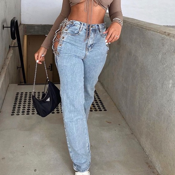 Fashion Nova | Jeans | Nwt Chain Blue 